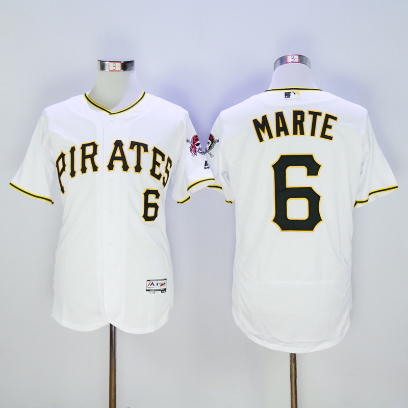 Men Pittsburgh Pirates #6 Marte White Elite MLB Jerseys->pittsburgh pirates->MLB Jersey